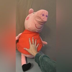 Large Pink and Red Plush Toy